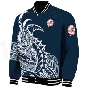 new york yankees tribal art navy white black jacket best selling jacketwow