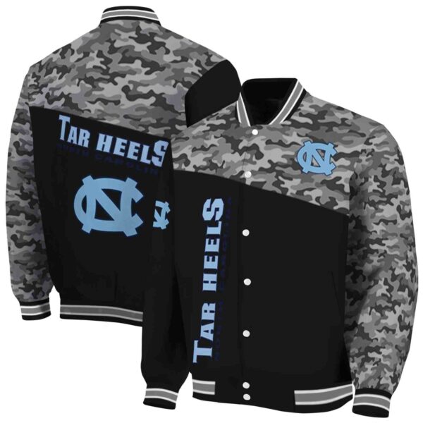 north carolina tar heels camo patchwork black jacket fashion forward jacketwow