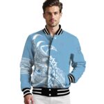 north carolina tar heels tribal art light blue white black jacket best selling jacketwow
