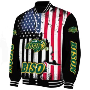 north dakota state bison patriotic theme black jacket best selling jacketwow