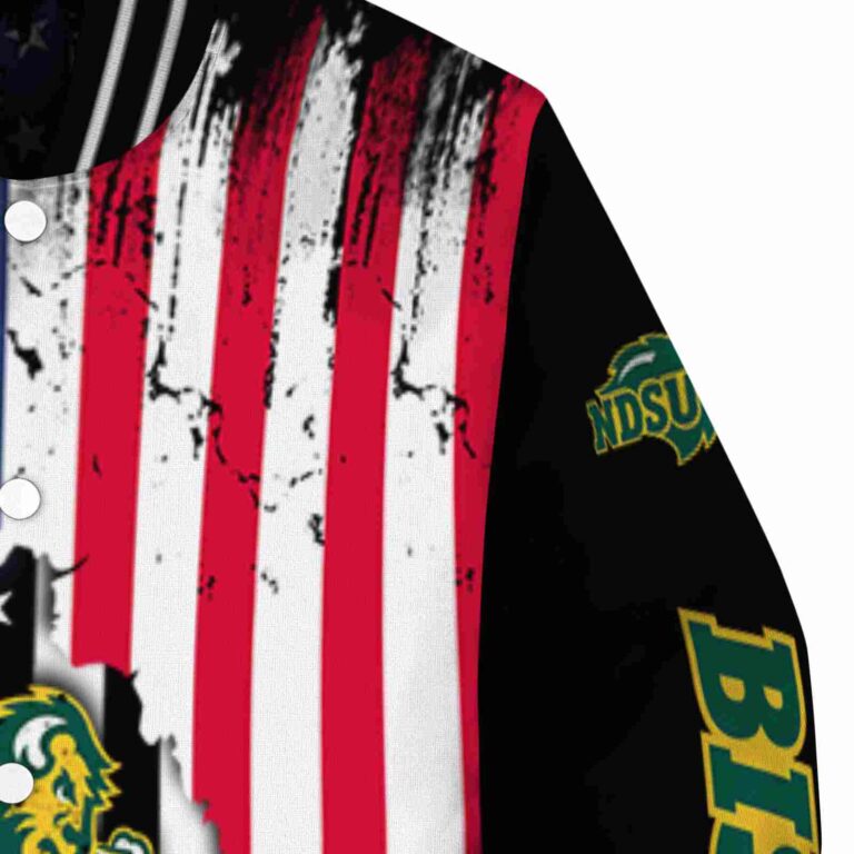 north dakota state bison patriotic theme black jacket premium grade jacketwow