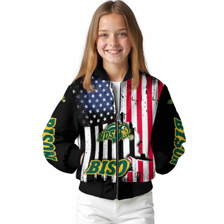 north dakota state bison patriotic theme black jacket top rated jacketwow