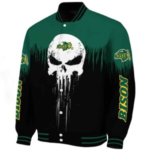 north dakota state bison punisher skull green black white jacket best selling jacketwow