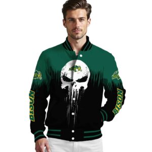 north dakota state bison punisher skull green black white jacket high quality jacketwow
