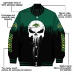 north dakota state bison punisher skull green black white jacket best selling jacketwow