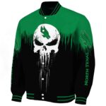 north texas mean green punisher skull green black white jacket best selling jacketwow