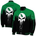 north texas mean green punisher skull green black white jacket best selling jacketwow
