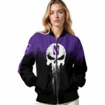 northwestern wildcats punisher skull purple black white jacket best selling jacketwow
