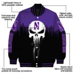 northwestern wildcats punisher skull purple black white jacket best selling jacketwow