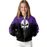 northwestern wildcats punisher skull purple black white jacket best selling jacketwow
