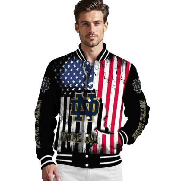 notre dame fighting irish patriotic theme black jacket high quality jacketwow