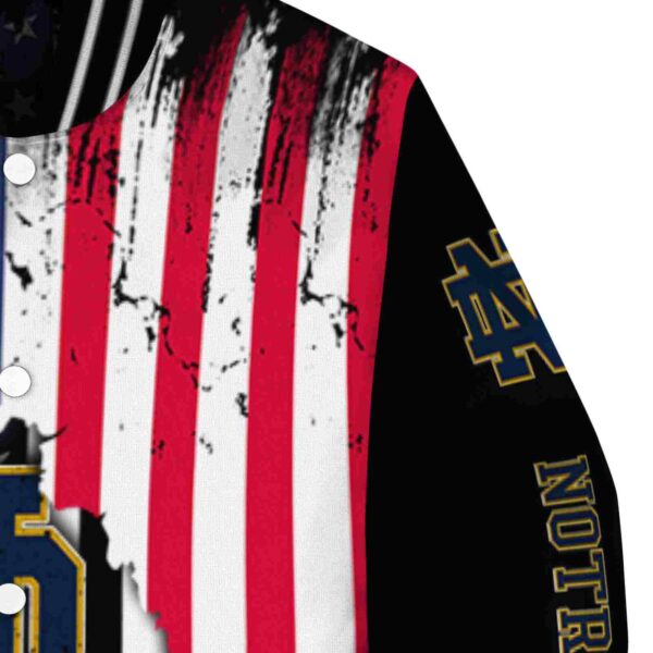 notre dame fighting irish patriotic theme black jacket premium grade jacketwow