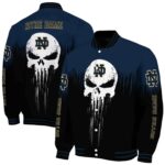 notre dame fighting irish punisher skull navy black white jacket best selling jacketwow