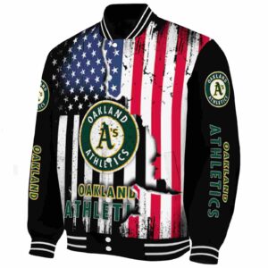 oakland athletics patriotic theme black jacket best selling jacketwow