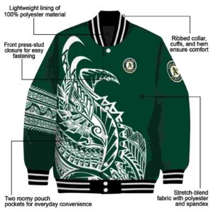 oakland athletics tribal art green white black jacket new arrival jacketwow