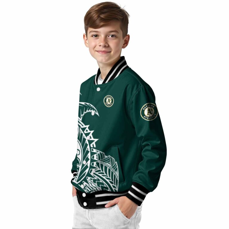 oakland athletics tribal art green white black jacket trendy jacketwow