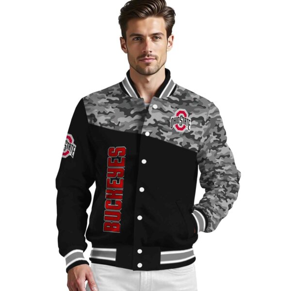 ohio state buckeyes camo patchwork black jacket high quality jacketwow