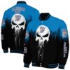 oklahoma city thunder punisher skull blue black white jacket fashion forward jacketwow