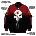oklahoma sooners punisher skull crimson black white jacket best selling jacketwow