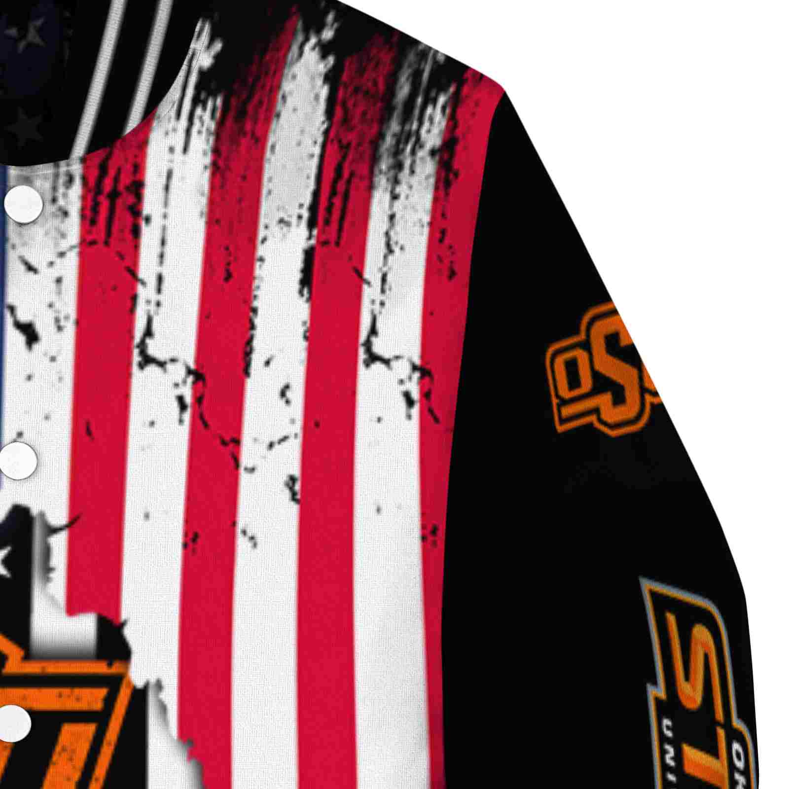 oklahoma state cowboys patriotic theme black jacket premium grade jacketwow oklahoma state cowboys patriotic theme black jacket premium grade jacketwow
