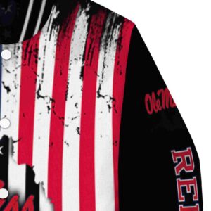 ole miss rebels patriotic theme black jacket premium grade jacketwow