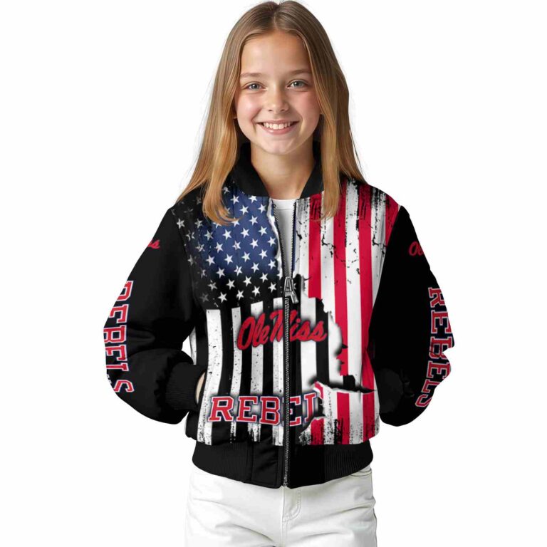 ole miss rebels patriotic theme black jacket top rated jacketwow