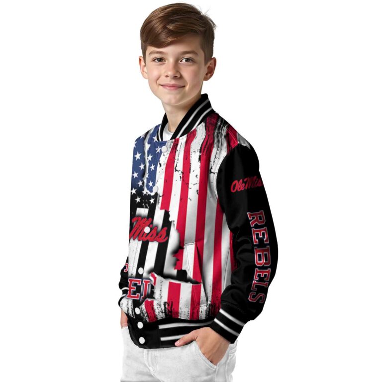 ole miss rebels patriotic theme black jacket trendy jacketwow