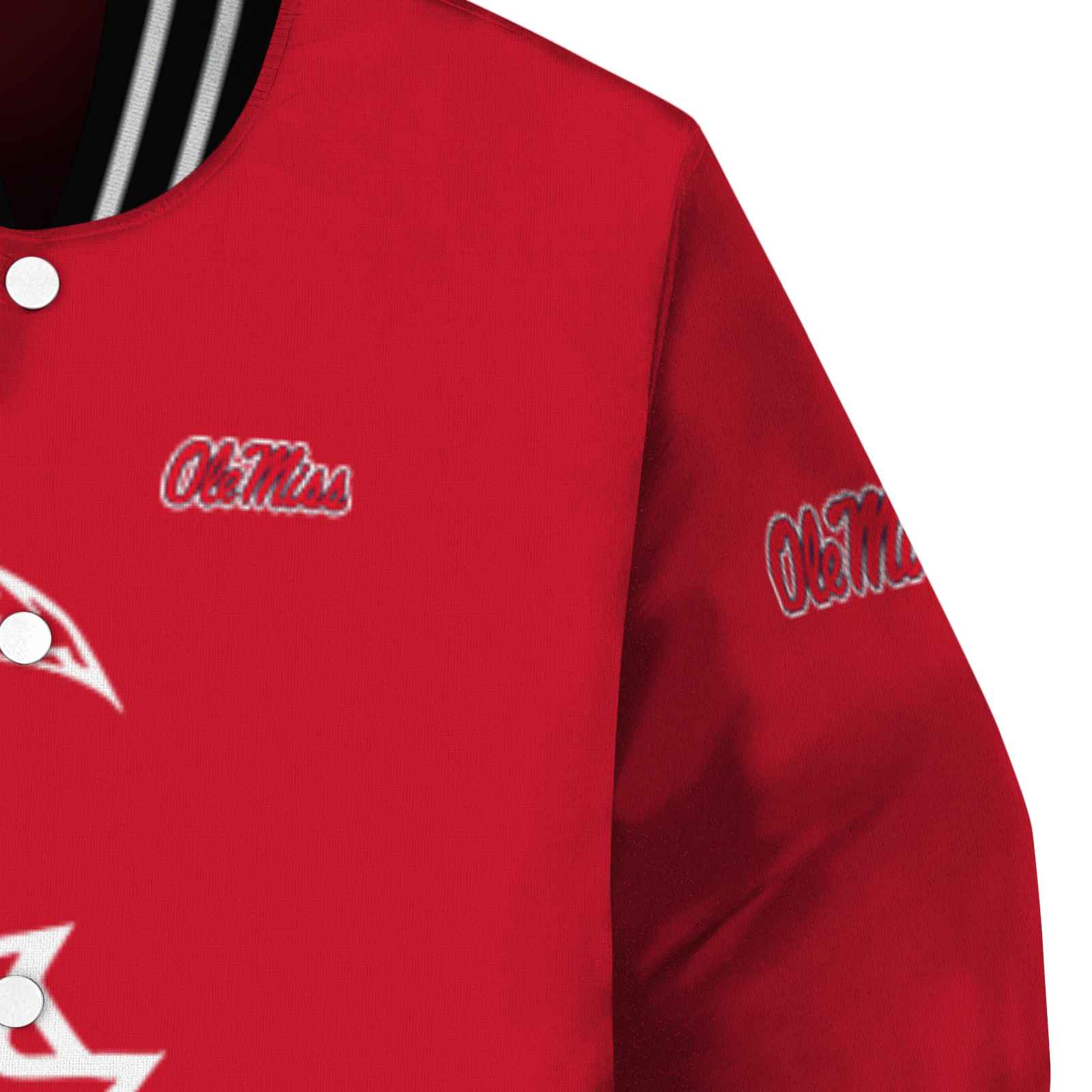 ole miss rebels tribal art red white black jacket premium grade jacketwow ole miss rebels tribal art red white black jacket premium grade jacketwow