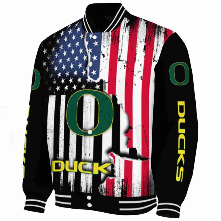 oregon ducks patriotic theme black jacket best selling jacketwow