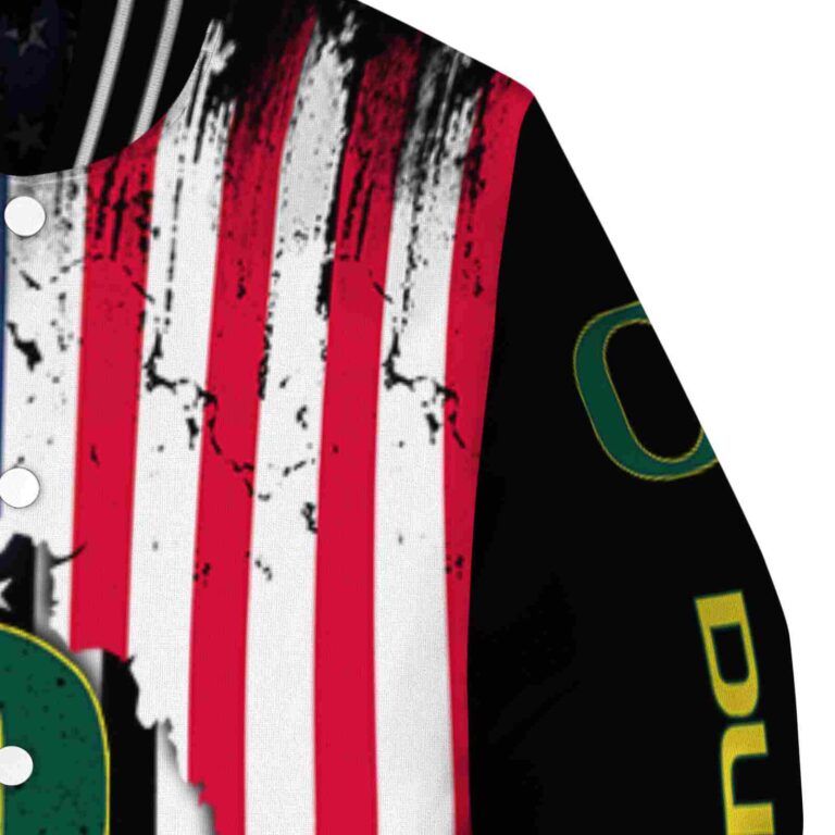 oregon ducks patriotic theme black jacket premium grade jacketwow
