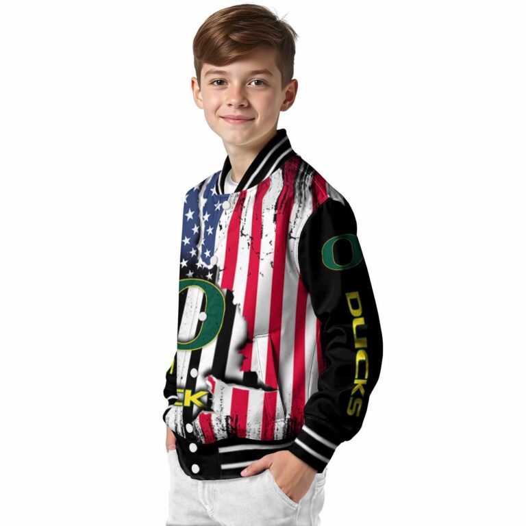 oregon ducks patriotic theme black jacket trendy jacketwow