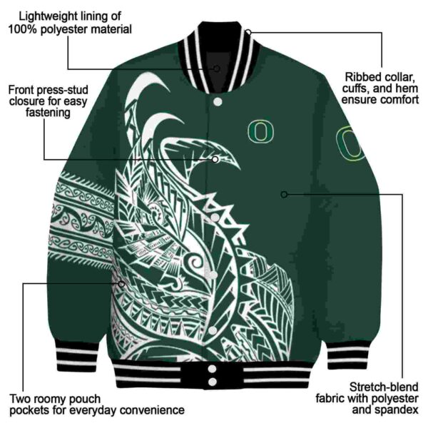oregon ducks tribal art green white black jacket new arrival jacketwow