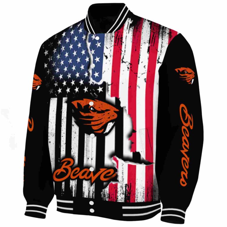 oregon state beavers patriotic theme black jacket best selling jacketwow