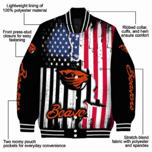 oregon state beavers patriotic theme black jacket new arrival jacketwow