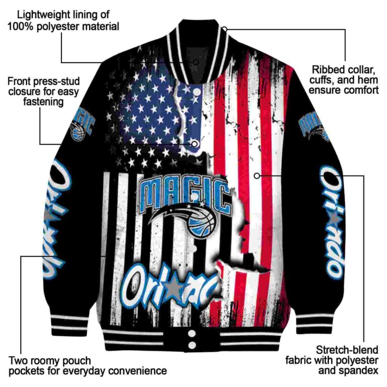 orlando magic patriotic theme black jacket new arrival jacketwow