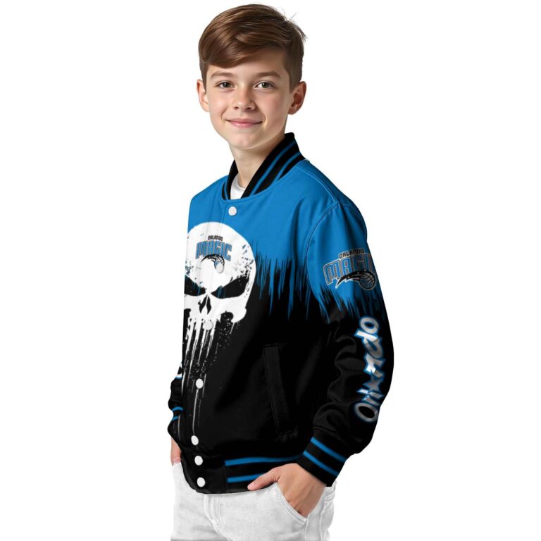 orlando magic punisher skull blue black white jacket trendy jacketwow