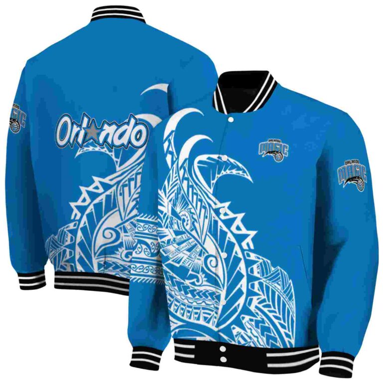 orlando magic tribal art blue white black jacket fashion forward jacketwow