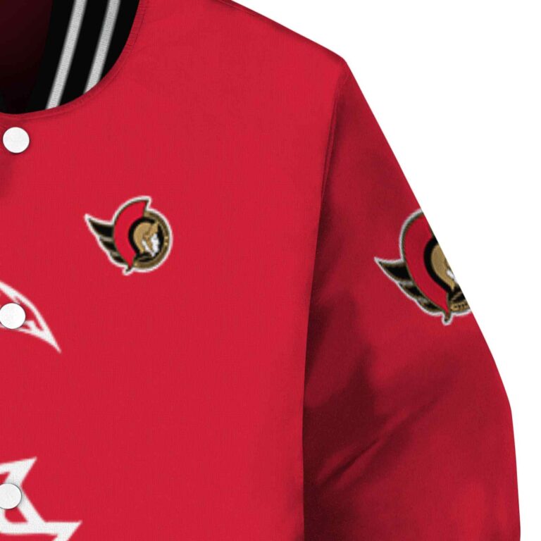 ottawa senators tribal art red white black jacket premium grade jacketwow