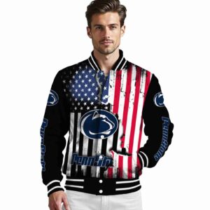 penn state nittany lions patriotic theme black jacket high quality jacketwow