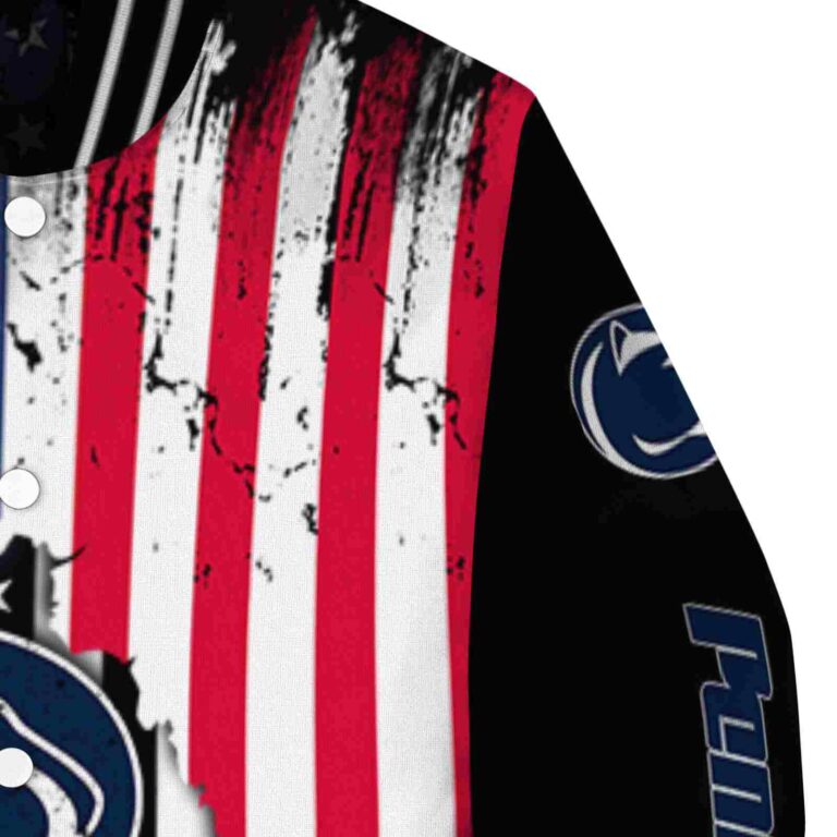 penn state nittany lions patriotic theme black jacket premium grade jacketwow