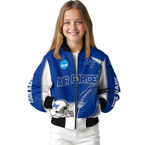 personalized air force falcons flaming football blue white jacket top rated jacketwow