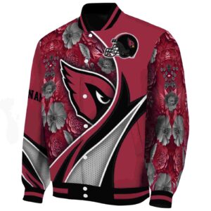 personalized arizona cardinals floral print red jacket best selling jacketwow