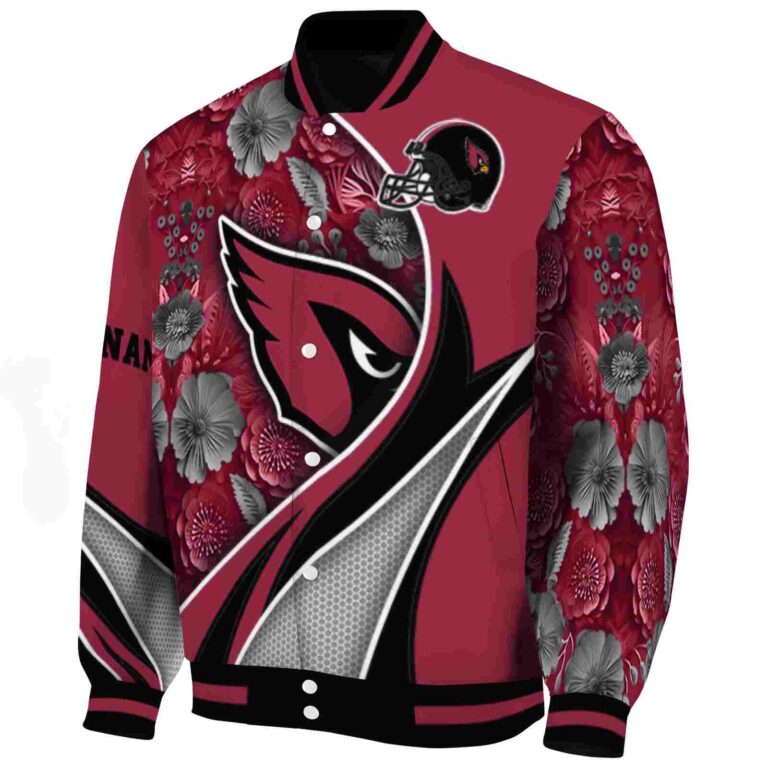 personalized arizona cardinals floral print red jacket best selling jacketwow