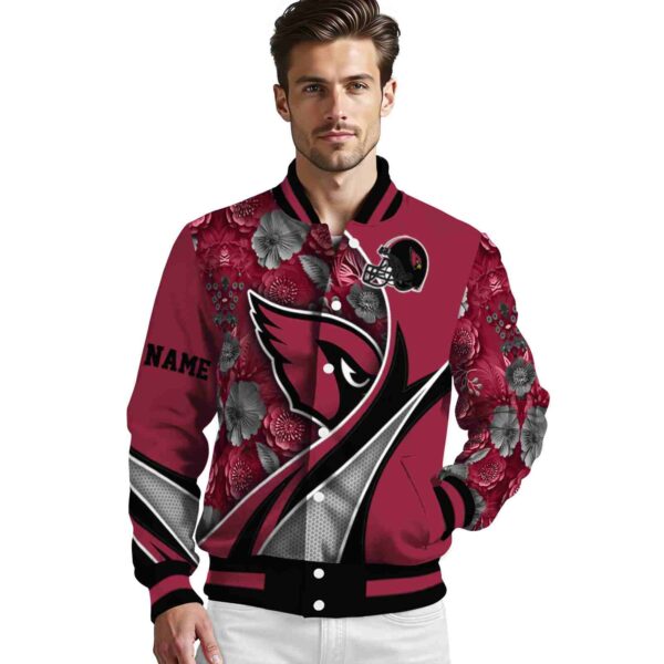personalized arizona cardinals floral print red jacket high quality jacketwow