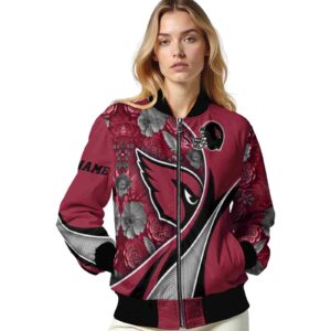 personalized arizona cardinals floral print red jacket latest model jacketwow