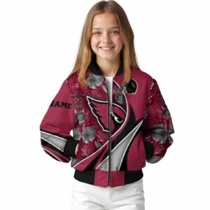 personalized arizona cardinals floral print red jacket top rated jacketwow