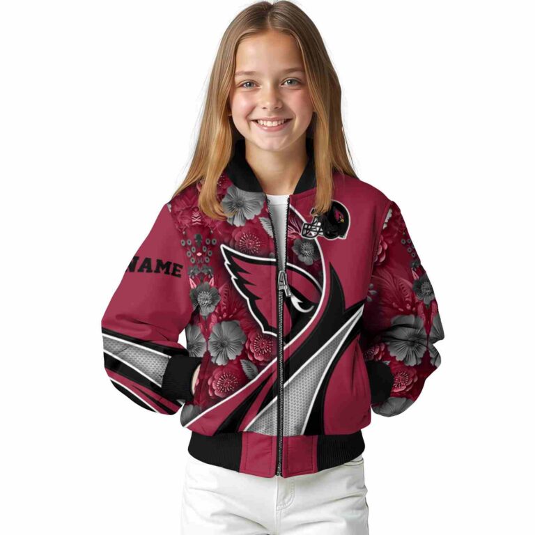 personalized arizona cardinals floral print red jacket top rated jacketwow