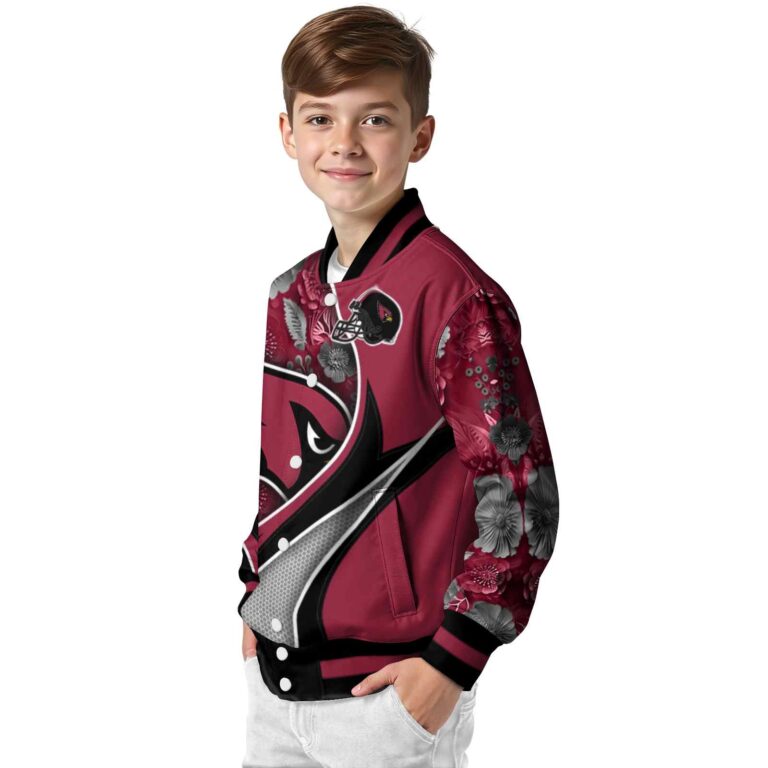 personalized arizona cardinals floral print red jacket trendy jacketwow