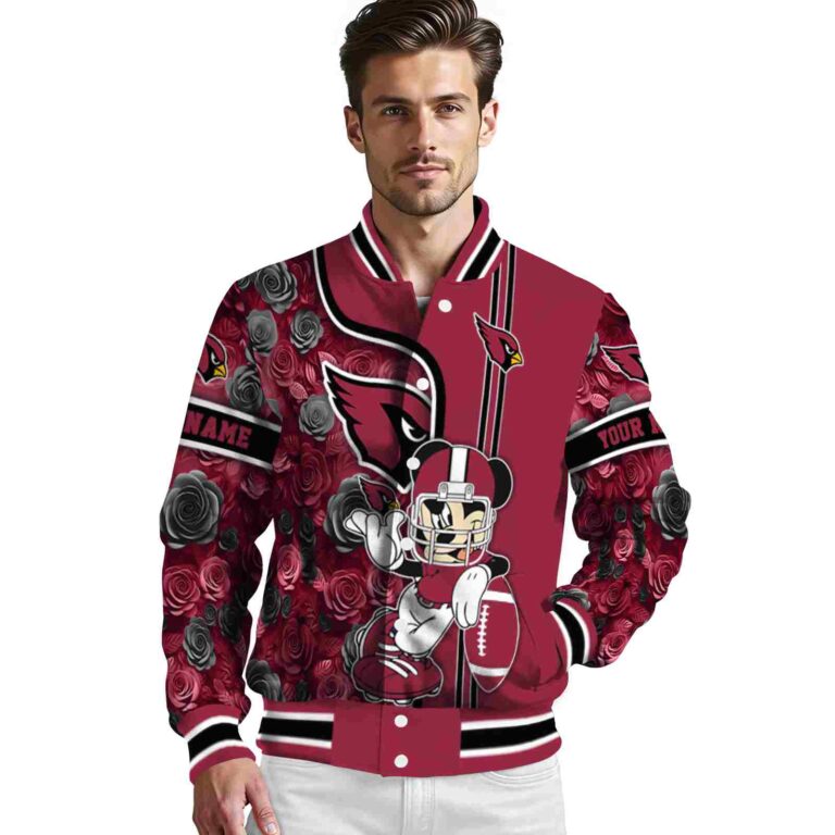 personalized arizona cardinals rose mickey red jacket high quality jacketwow