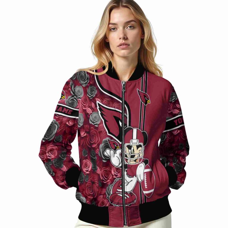 personalized arizona cardinals rose mickey red jacket latest model jacketwow